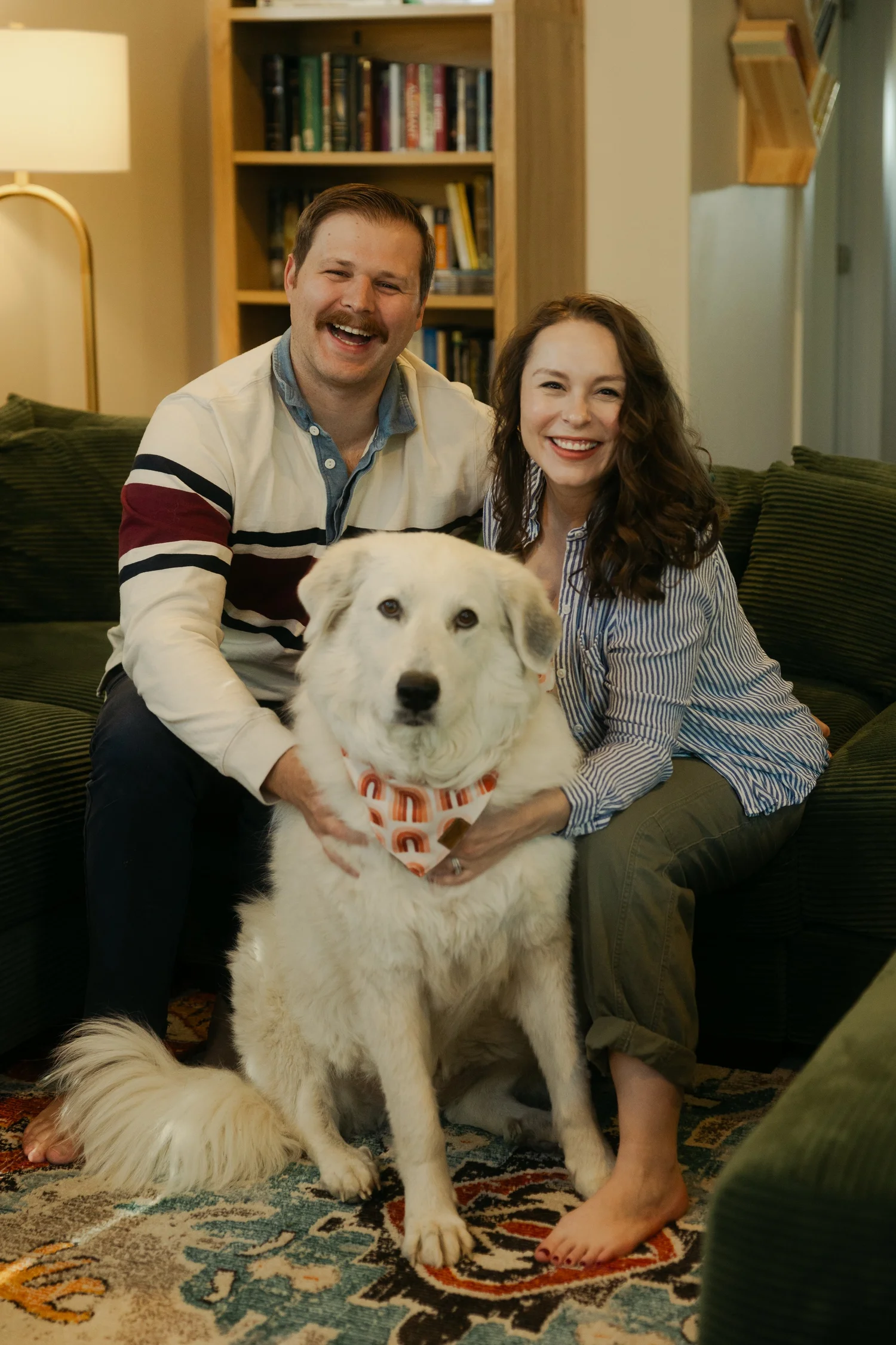 Parker Randels with his family and dog